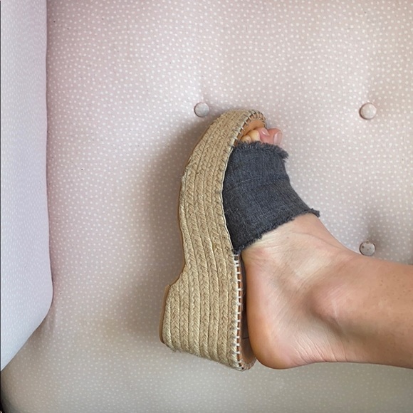 Lada Platform Espadrille in Ash denim - Picture 5 of 5